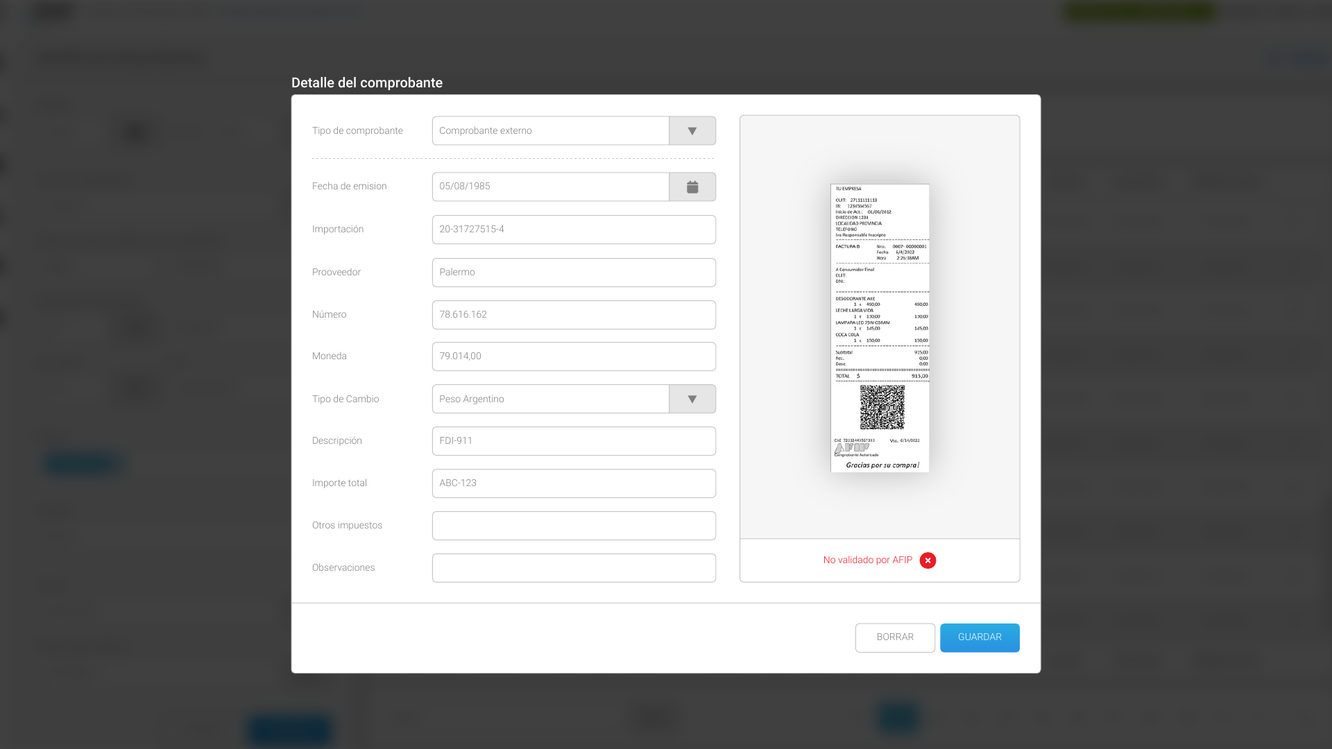 SIAF — diseño de interfaces, pantalla 8